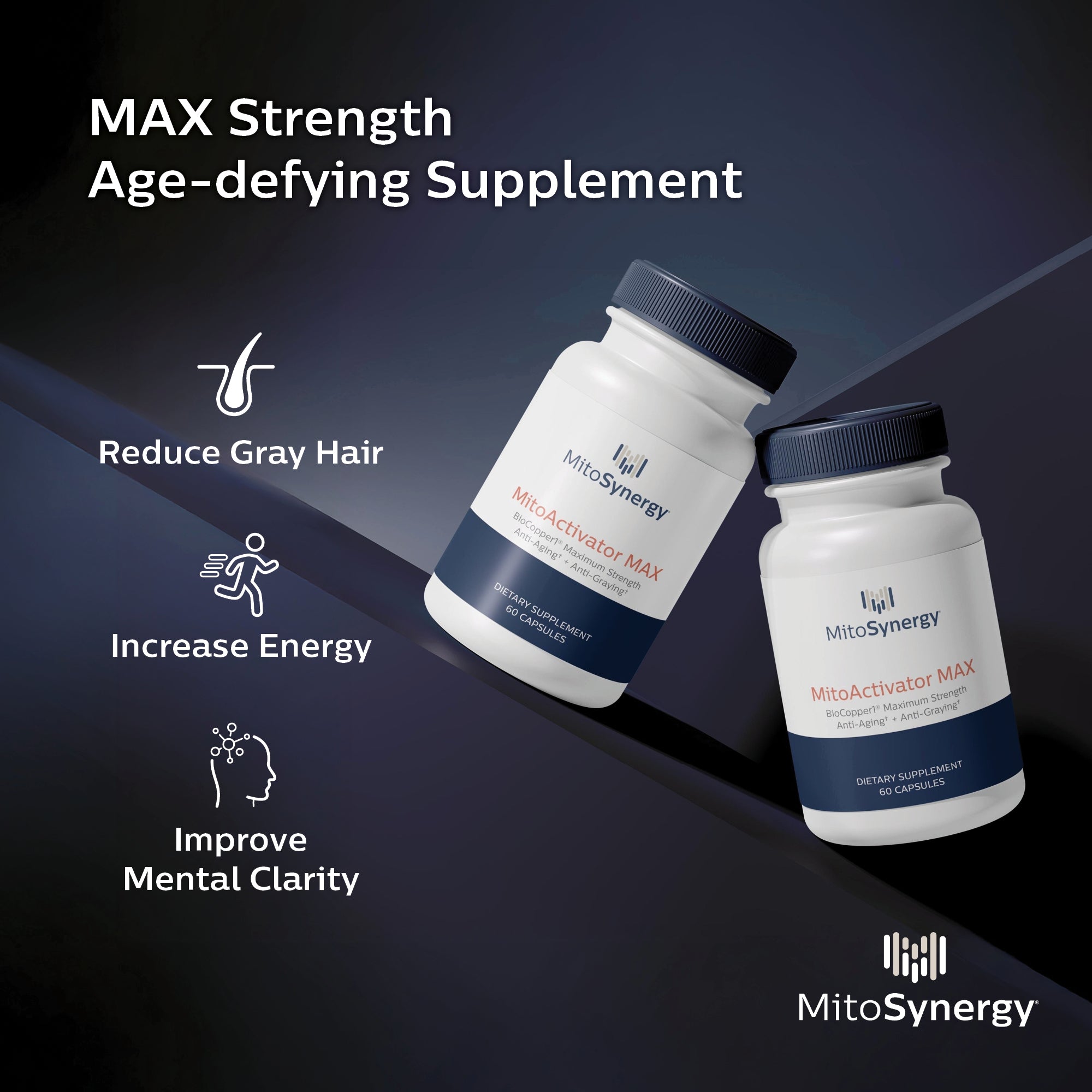 MitoActivator MAX | Advanced Anti-Gray Hair & Anti-Aging Supplement