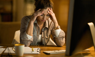 woman having a hard time concentrating