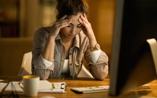 woman having a hard time concentrating